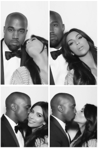 Kim Kardashian fotomatón día de su boda