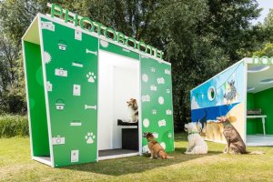 Cabina de fotomatón para pasaporte perros