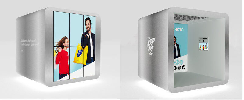 Cabina de fotomatón para aeropuerto SnapFly