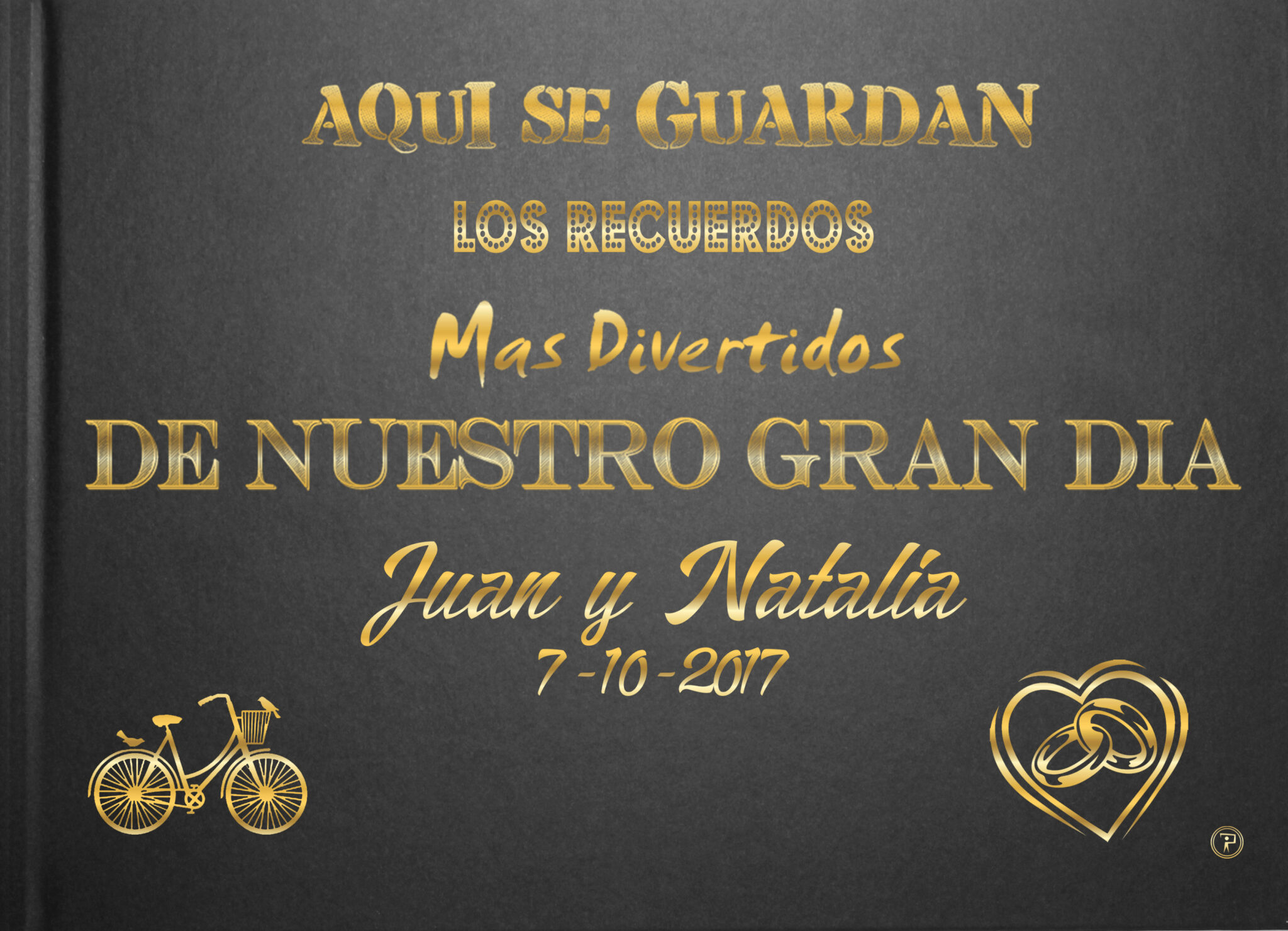 LIBRO NEGRO FRASE OFI DORADO